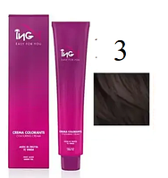 Крем-краска для волос Ing Professional Coloring Cream With Macadamia Oil 3 Темно-каштановый 60 мл