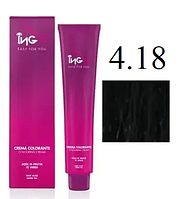 Крем-фарба для волосся Ing Professional Coloring Cream With Macadamia Oil 4.18 Шоколадний крижаний каштан 60 мл