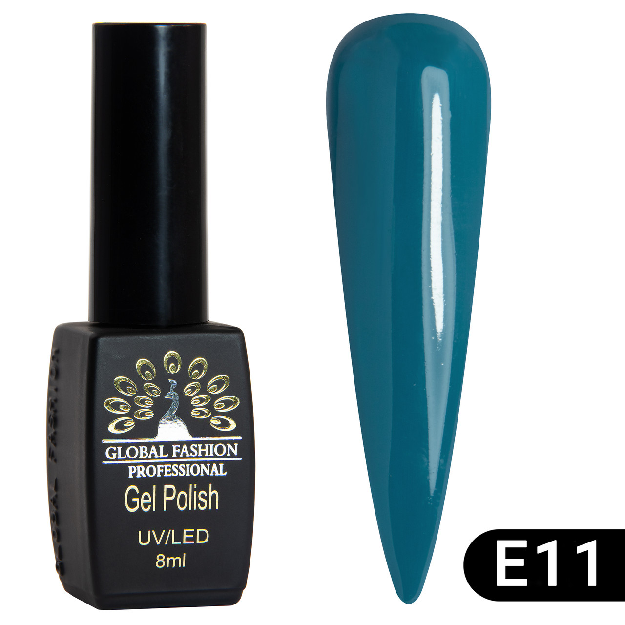 Гель лак Global Fashion Black Elite №E11 синій 8 ml