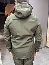 Костюм тактичний, Softshell на флісі, колір Олива, розмір XL, костюм демісезонний для військових софтшел, фото 2