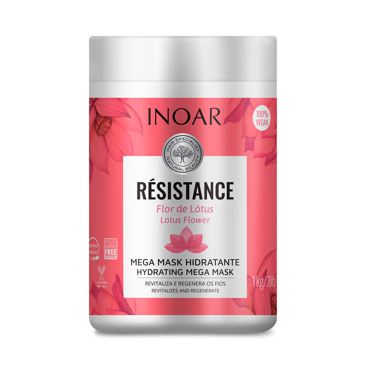 Маска Лотос для тонкого волосся Máscara Inoar Resistance Flor de Lotus,1000 ml