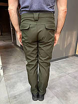 Костюм тактичний, Softshell на флісі, колір Олива, розмір XL, костюм демісезонний для військових софтшел, фото 3