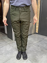 Костюм тактичний, Softshell на флісі, колір Олива, розмір XL, костюм демісезонний для військових софтшел, фото 2