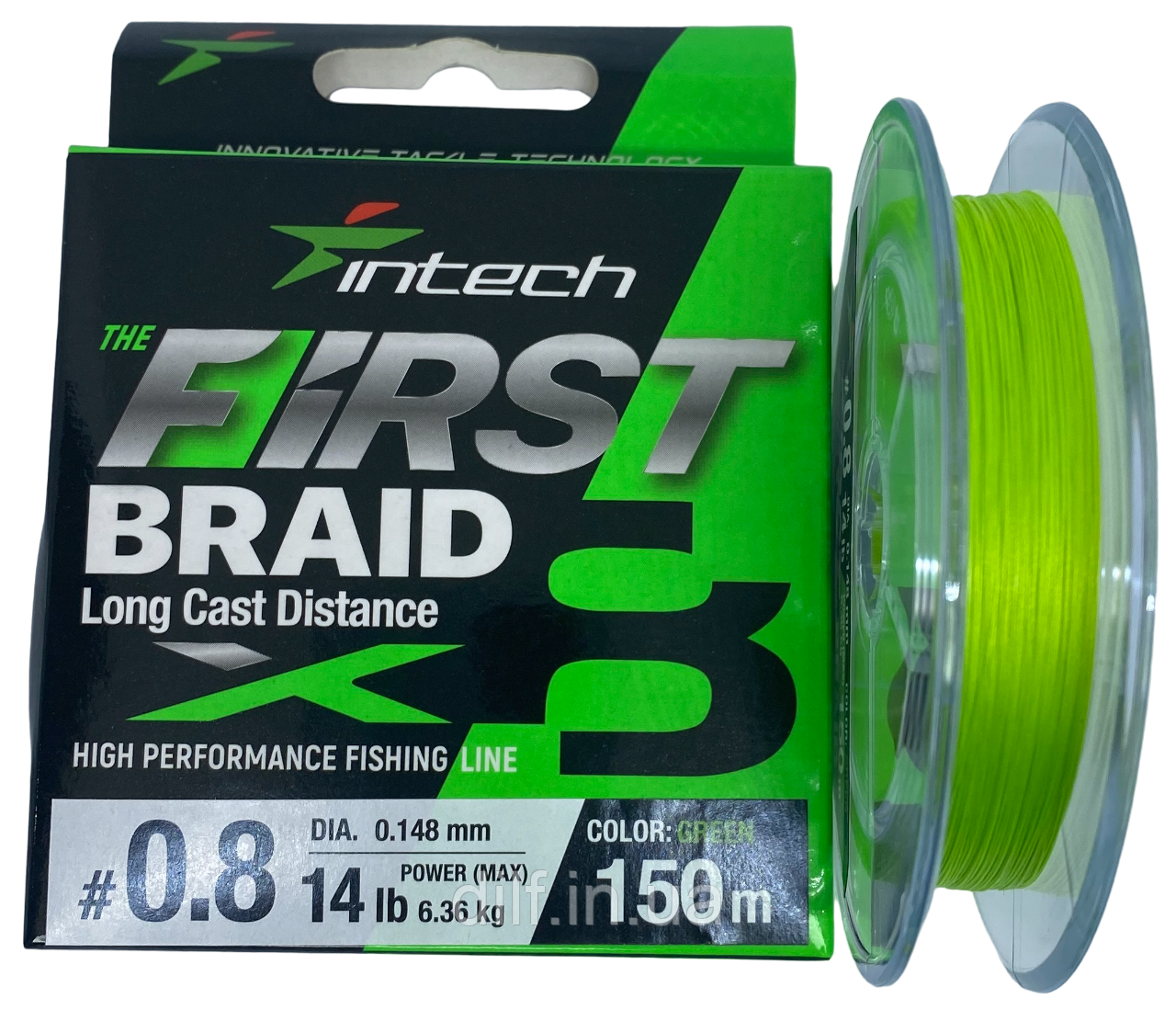 Шнур плетений Intech First Braid X8 Green 150 м