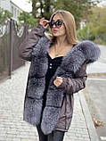 Парка з хутром під соболо-чорнобурка, фото 2