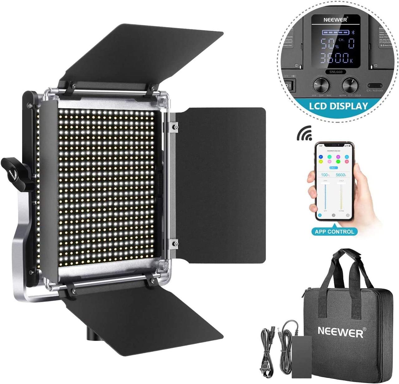Світлодіодний LED світильник Neewer 660 для відеознімання фотознімання освітлення для фото відеопанель