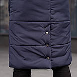 Зимовий парка чоловіча тепла | Куртка-пальто чоловіча зимова довга з капюшоном. Живе фото, фото 7