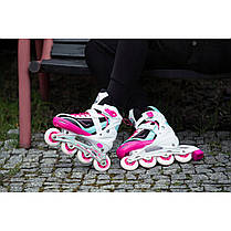 Ролікові коники SportVida 4 в 1 SV-LG0033 Size 39-42 White/Pink/Blue, фото 6