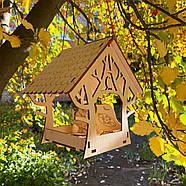 "Птаха" годівниця для птахів Nestwood + 3 пташки у подарунок, фото 6