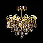 Кришталева люстра на 4 лампи з підсвічуванням основи та пультом д/у PM-E3165/4+8/FG/LED, фото 2