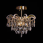 Кришталева люстра на 4 лампи з підсвічуванням основи та пультом д/у PM-E3165/4+8/FG/LED, фото 3