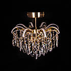 Кришталева люстра на 4 лампи з підсвічуванням основи та пультом д/у PM-E3165/4+8/FG/LED, фото 6