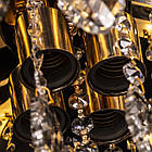 Кришталева люстра на 4 лампи з підсвічуванням основи та пультом д/у PM-E3165/4+8/FG/LED, фото 4