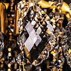 Кришталева люстра на 4 лампи з підсвічуванням основи та пультом д/у PM-E3165/4+8/FG/LED, фото 5