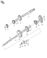 Первичный вал (BM150 4 SPD) Bajaj Boxer BMX 150 PF551002