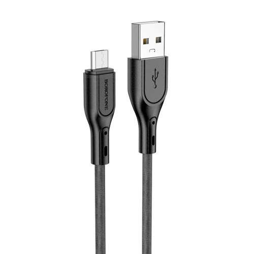 Кабель Borofone BX66 USB - MicroUSB 2.4A/1m (Чорний)
