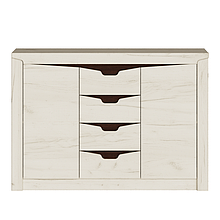 Комод 1400 в спальню Ліберті Еверест Дуб крафт білий