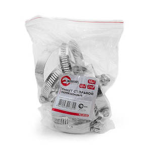 Хомут сталевий оцинкований 12,7 мм D 33-57 мм INTERTOOL TC-0133, фото 2