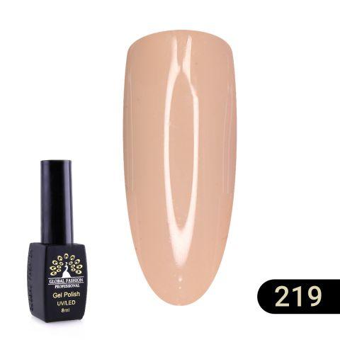 Гель лак Global Fashion Black Elite №219 жовто-пісочний 8 ml