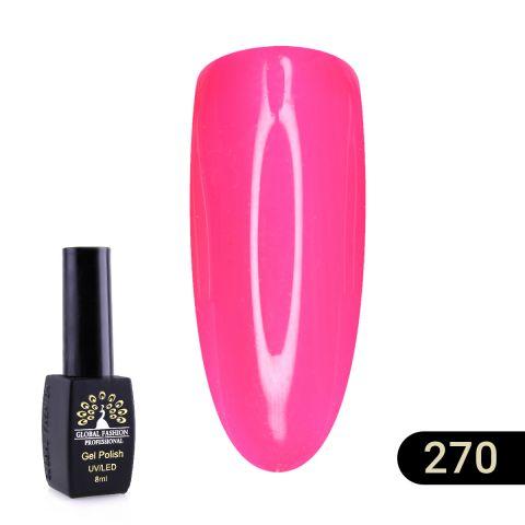 Гель лак Global Fashion Black Elite №270 лососевий 8 ml