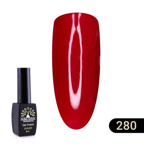 Гель лак Global Fashion Black Elite №280 ягідний 8 ml