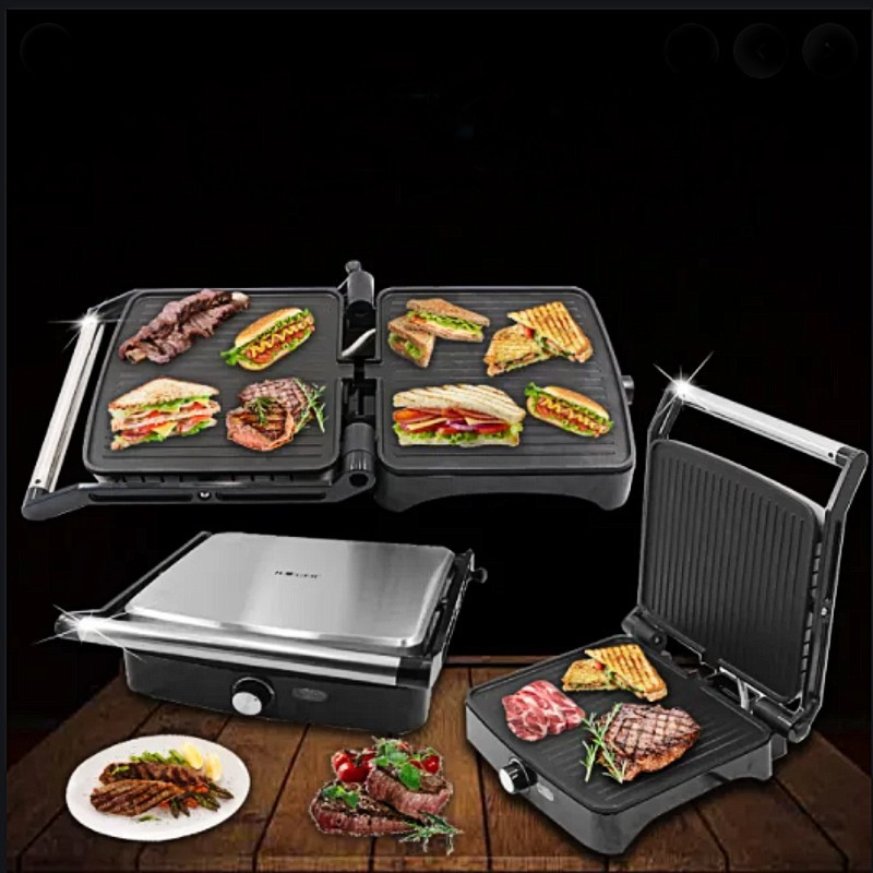 Електричний контактний гриль,гриль прижимний 2000ВТ ,контактний гриль, фото 1