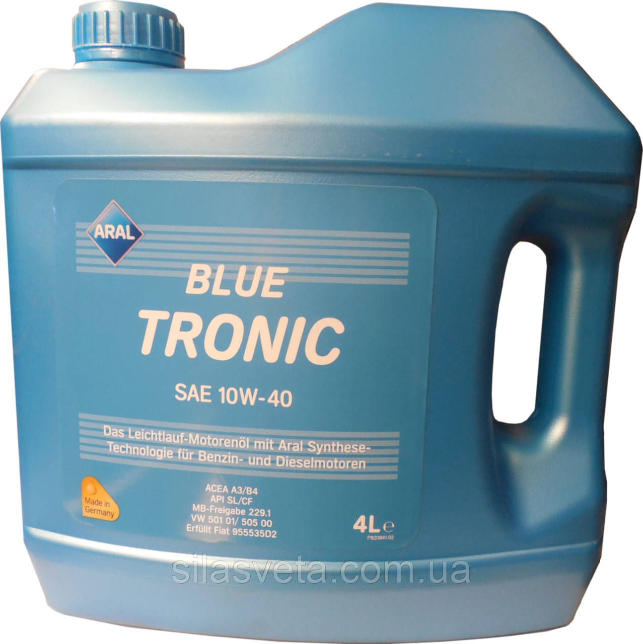 Автомобільна моторна напівсинтетична олива Aral BlueTronic 10W40 4L