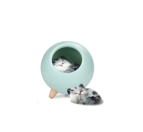 Ночник 3DTOYSLAMP Спящий котик Голубой - фото 2 - id-p1693363133