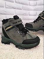 Зимові дитячі черевики для хлопчиків на липучці