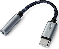 Усилитель звука для наушников ЦАП Type C до AUX Audio Jack 3,5 мм WKWZY A2 Grey