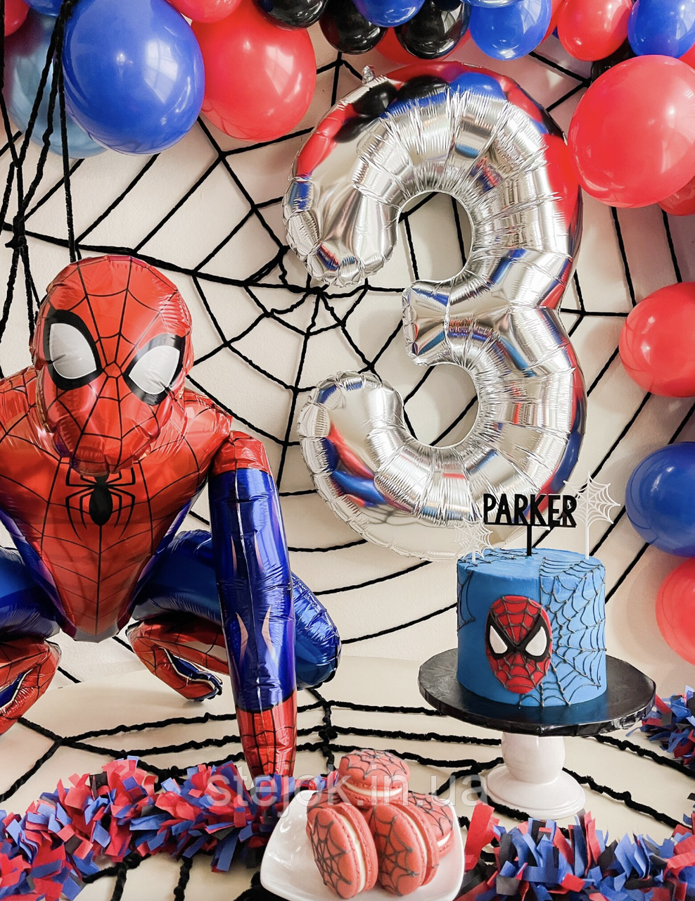 Готова фотозона Людина-павук Spiderman для хлопчика з аркою, фото 1