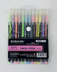 Набір гелевих ручок 12 кол. 1 мм Пастель НС6207-12 95439, 10965Ф