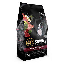 Savory (Сейворі) Small Breed Turkey & Lamb сухий корм для собак дрібних порід 8 кг