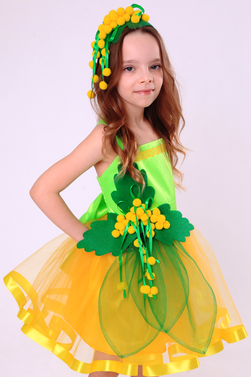 Дитячий карнавальний костюм для дівчинки Мімоза, фото 1