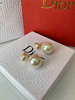 Брендові незвичайні сережки-гвоздики з перлами Майорка. Люкс якість