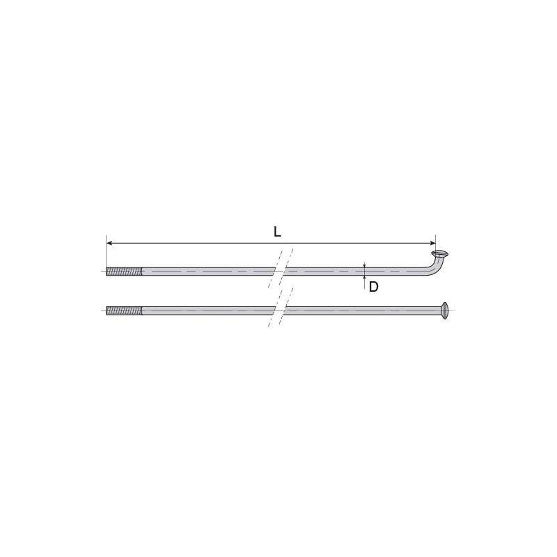 Спиця 272 mm Mach1 Inox Plus Нержавійка, Срібляста