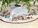 Спідниця коврик під ялинку Новорічна гобелен 90 см. VILLAGE, фото 3