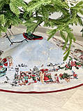 Спідниця коврик під ялинку Новорічна гобелен 90 см. VILLAGE, фото 4