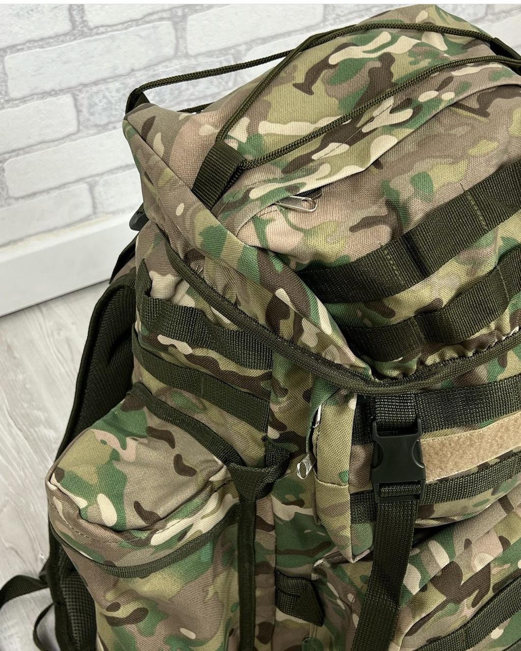 Тактический рюкзак на 70 литров мультикам Военный армейский походный туристический рюкзак Прочный (DB-12390) - фото 2 - id-p1693382244