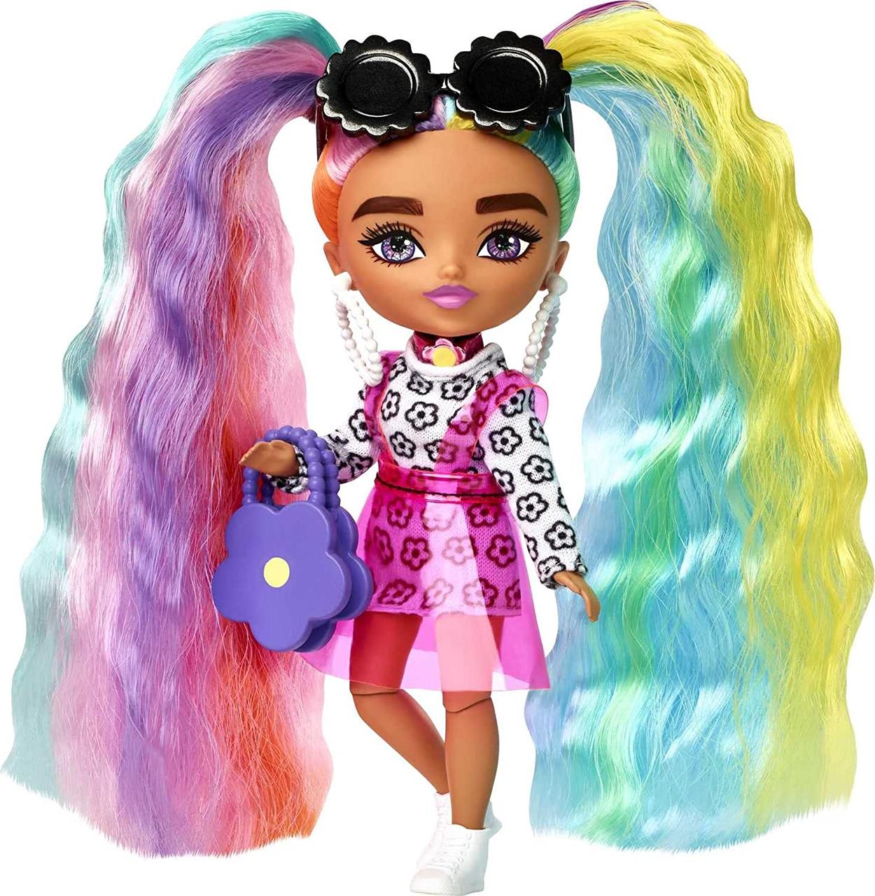 Мінілялька Barbie Екстра леді-веселка Barbie Extra Minis Doll #6