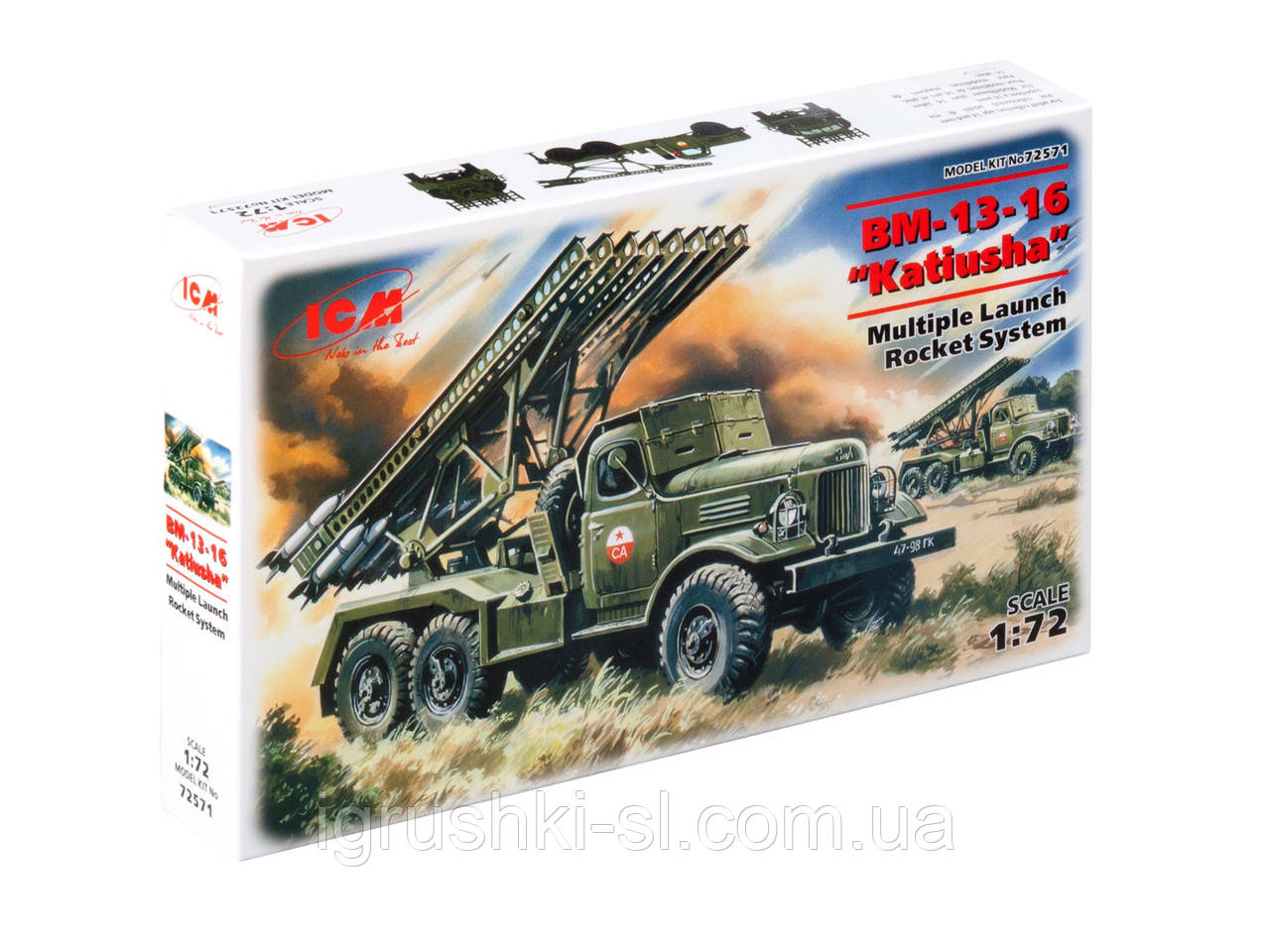 Збірна модель (1:72) Реактивна система залпового вогню БM-13-16 "Катюша"