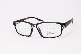 Оправа для окулярів для зору у спортивному стилі. Чорна матова пластикова