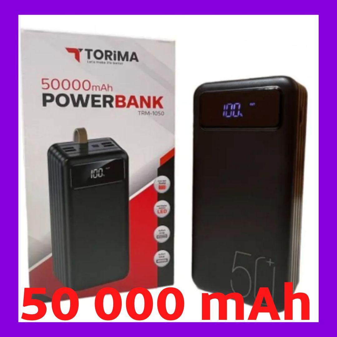 Power Bank Повербанк Torima TRM-1050 50000 mAh портативна батарея з ліхтариком Потужний переносний повербанк