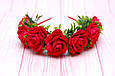 Обруч на голову / ободок для волосся з великими червоними трояндами 639, фото 2