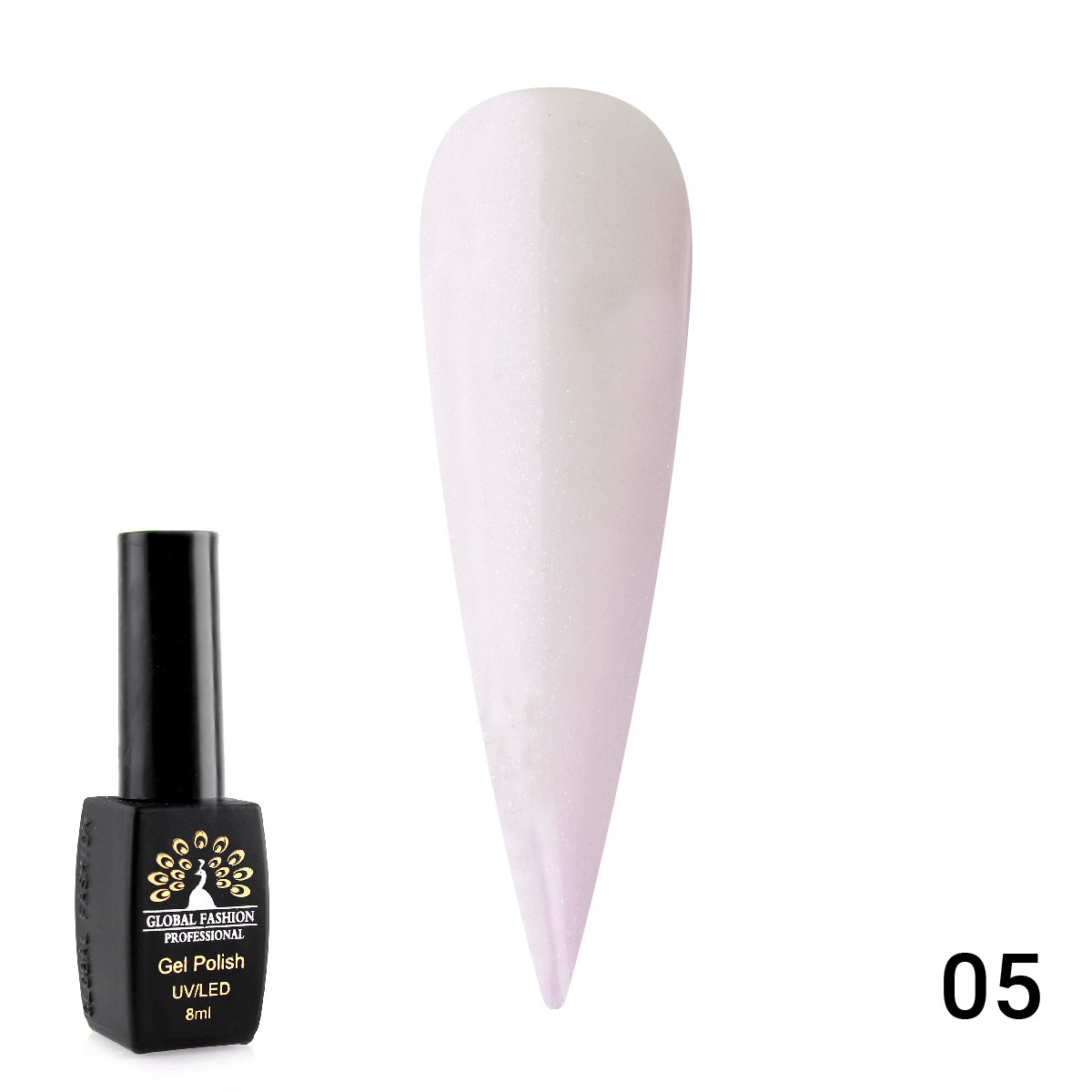 Гель лак Global Fashion Summer Light №005 ніжно-рожевий з шиммером 8 ml