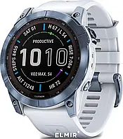 Смарт-часы Garmin Fenix 7 Sapphire Solar Mineral Blue DLC Titanium with Whitestone Band (010-02540-24/25)