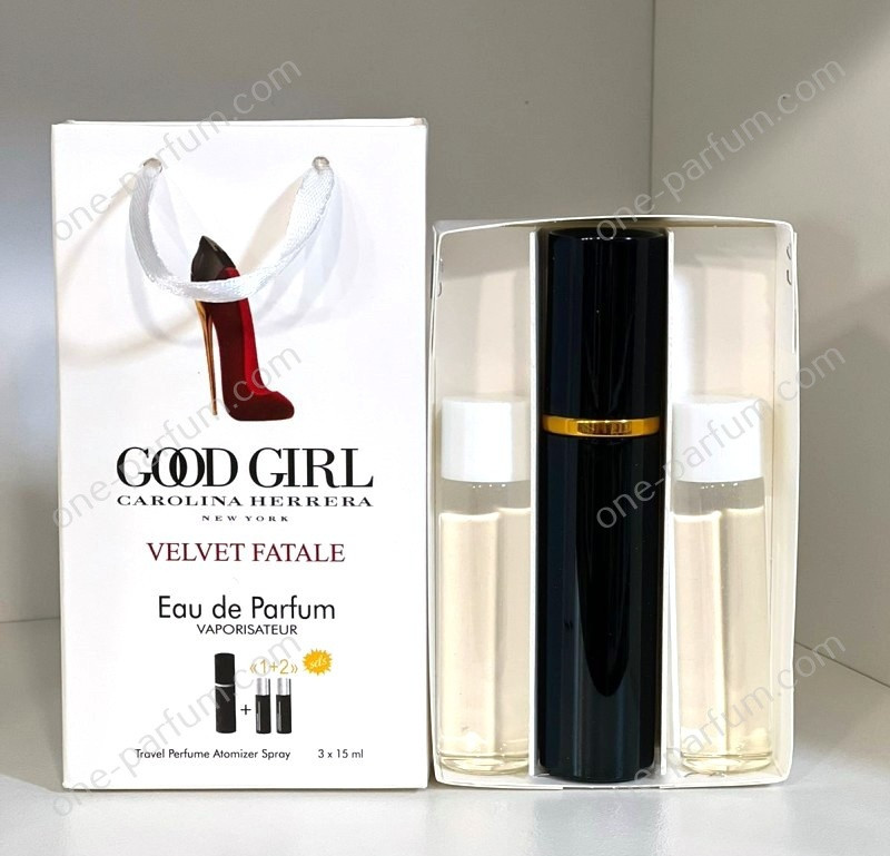 Парфумерія Carolina Herrera Good Girl Velvet Fatale (Кароліна Еррера Гуд Герл Вельвет Фаталь), 3x15 мл