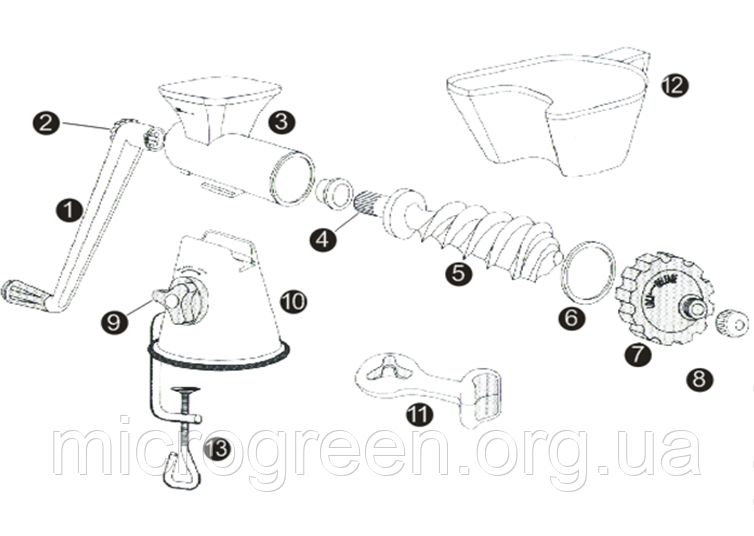 Торцева кришка (No7) для Lexen Healthy Juicer Manual