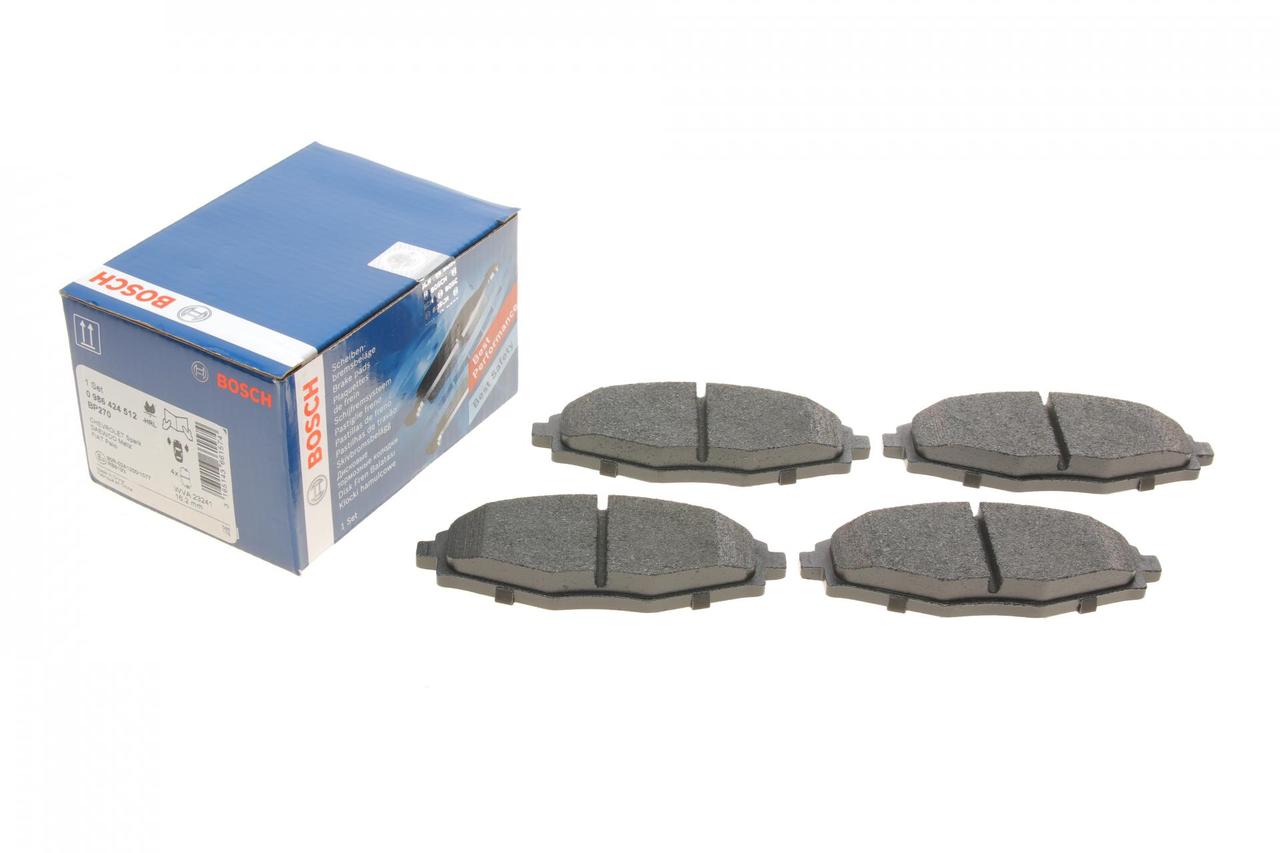 Колодки гальмівні передні Daewoo Lanos  Matiz 97- (Bosch 0986424512)