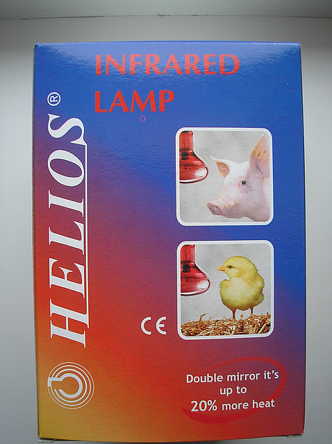 Лампа инфракрасная Helios 230V 175W E27(Польша) для обогрева животных - фото 3 - id-p255651237
